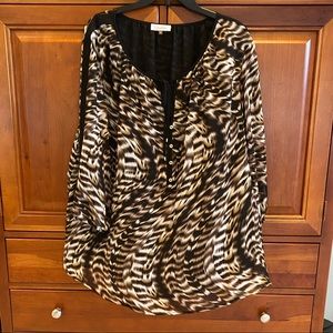Leopard-ish print Calvin Klein Klein blouse